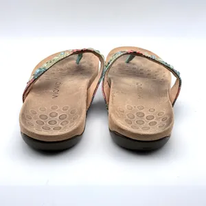 Vionic Lucia Flip Flop Women Size 11 Multicolor Snakeskin Rhinestone Orthotic thumbnail 9
