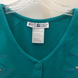 FINAL MARKDOWN White stag embroidered blouse large thumbnail 2
