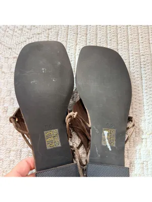 Jeffrey Campbell Indio Wrap Sandals in Brown Suede thumbnail 5