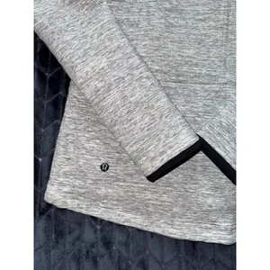Lululemon Women's Stratum Hoodie Heathered Space Dyed Grey Full Zip Sz 6 thumbnail 4