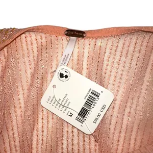 NWT Free People Unapologetic Scoop Back Sequin Long Sleeve Top MEDIUM thumbnail 5