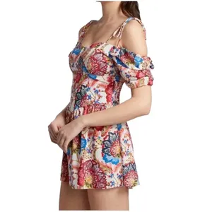MISA Los Angeles Ruchika Floral Puff Sleeve Romper Size M NWT thumbnail 6