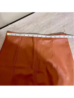 Altar’d State Mini Skirt Size Small Light Brown Color Faux Leather 100% Polyes thumbnail 5