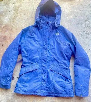 North Face HyVent Ski Jacket Purple with hoodie Medium thumbnail 1