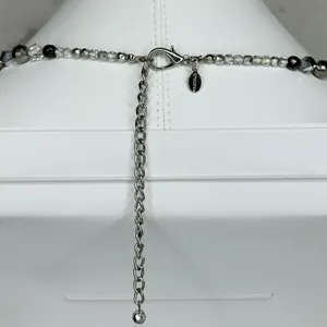 Chico's Metallic Beaded Long Statement Necklace ✨ thumbnail 3
