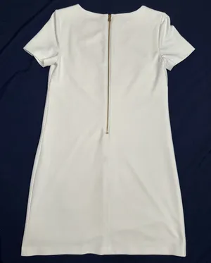 Betsey Johnson White Black Stripe Shift Dress Size 6 Bridal Sorority thumbnail 5