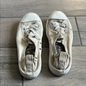 Converse Off-White Slip-On Sneakers well worn thumbnail 4