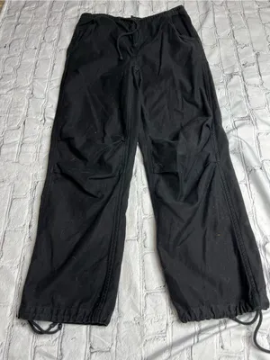 TNA Black Drawstring Elastic Hem Pants size small joggers thumbnail 6