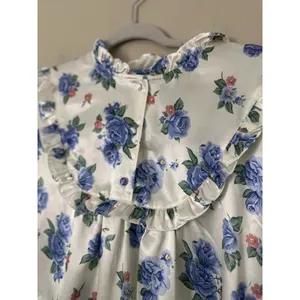 Vintage Sarah Morgan Satin Maxi Nightgown‎ Womens M Cottagecore Floral Granny thumbnail 4