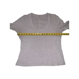 Z‎ Supply Ribbed Scoop Neck Top Womens XL Heather Grey Long Sleeve Minimalist thumbnail 4
