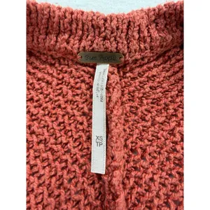 Free People Terracotta Rust Orange Popcorn Knit Open Front Cardigan Sweater XS thumbnail 5