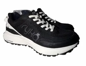 Rykä Women's Jog On Lace Up Sneaker Black White thumbnail 1