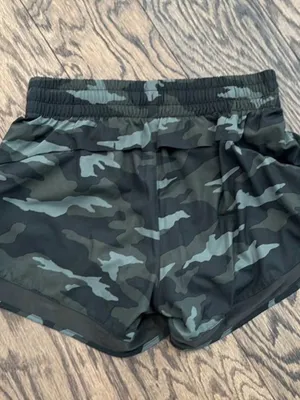 Athleta Dark Green Camo Athletic Shorts - Women's XXS thumbnail 2
