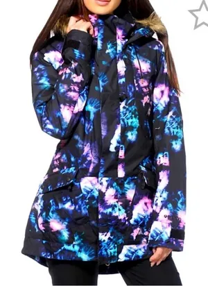 Burton Women's Ski Snowboard TWC Charlie Jacket Tie Dye- Size XS thumbnail 1