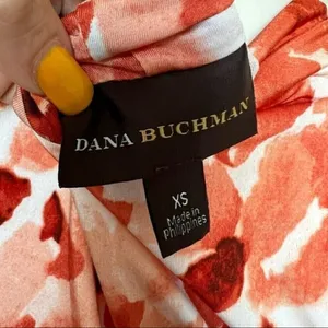 NEW Dana Buchman XS Cowl Neck Sleeveless Abstract Top terracota casual workwear thumbnail 8