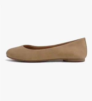 Soda Nubuck Nude Kreme Comfy Ballet Flats thumbnail 4