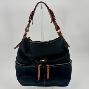 Dooney & Bourke Dillen Pocket Sac Shoulder Bag Black British Tan thumbnail 2