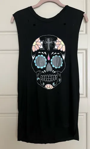 Sabo Skirt Skull distressed muscle top thumbnail 1