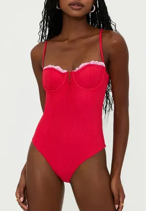 Beach Riot One Piece Lace Holly Jolly thumbnail 1