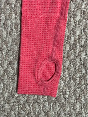 Gymshark Coral Pink Activewear Workout Cropped Long Sleeve Athletic Top thumbnail 8