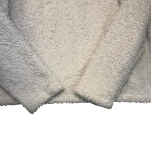 Patagonia Women's Fuzzy Fleece Pullover Sweatshirt White Gray‎ Size L thumbnail 4