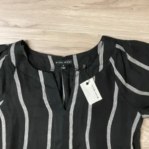 NWT Miou Muse Linen V-Neck Striped Dress - Small thumbnail 7