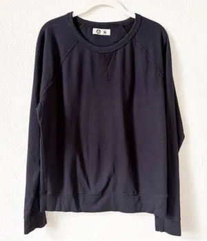 American Giant Crewneck Sweatshirt Size Medium Black Minimalist Casual Cotton thumbnail 1