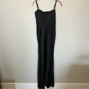 Meshki Desirie Satin Corset Maxi Dress Black XS‎ NWT thumbnail 2