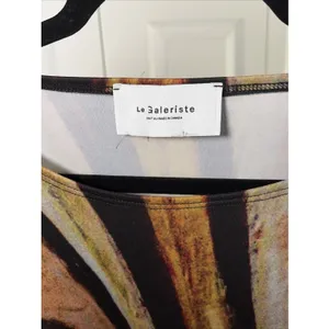 Le Galeriste Art Print Shift Dress Womens Size‎ S Brown Abstract Artsy Earthy thumbnail 3
