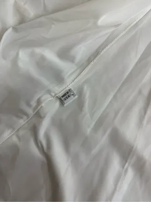PLANET By Lauren G Nylon Emily Trench Coat White Oversized Sz OS 🧡🍄 thumbnail 12