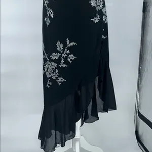 SHEIN BAE Rhinestone Floral Pattern Split Thigh Cami Dress Size Large thumbnail 7