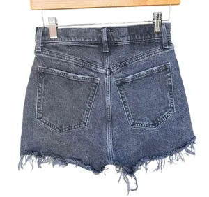 Abercrombie and Fitch Mom Shorts Size 25 Washed Black Distressed Cut Of Shorts thumbnail 6