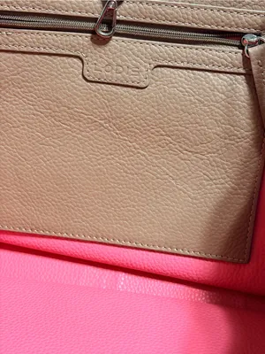 Lodis Beige Tote with Pink Trim Tan thumbnail 6