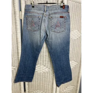 Vintage Y2K 7 For All Mankind A-Pocket‎ Bootcut Jeans 30 Made in USA Medium Wash thumbnail 2
