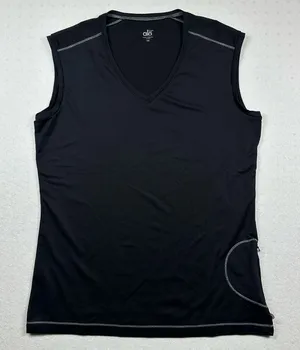 Alo Yoga Women’s CoolFit V Neck Tank Top XXL Black Sleeveless Athletic Shirt thumbnail 1