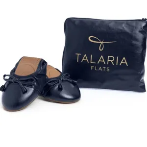 Talaria Foldable Ballet Flats Navy Branded Pouch Travel Wedding Shoes Sparkle 8 thumbnail 3