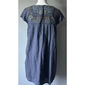 Holding Horses Vintage Anthropologie Blue Cotton Cottagecore Boho Babydoll Dress thumbnail 5