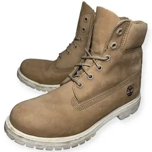 Timberland Women’s Size 8.5 Tan Light Brown Suede Earthkeepers Lace Up Boots thumbnail 1