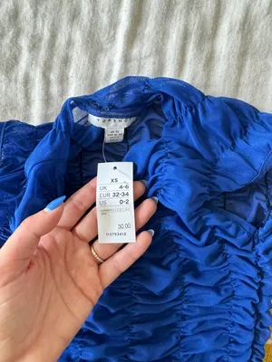 Topshop Blue Mesh High Neck Tank thumbnail 5