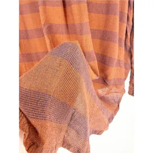 Free People Fawn Over You‎ Plaid Button Down Top Women's XS Orange Boho Chic thumbnail 5