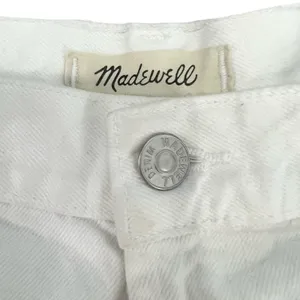 Madewell White Denim Perfect Jean Shorts Frayed Hem 5 Pocket Design Size 32 thumbnail 3
