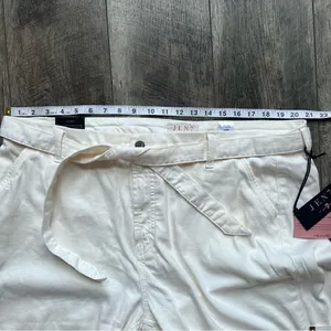 Jen7 by 7 For All Mankind Belted Wide Leg Trouser Pants Size 18 Off White NWT thumbnail 9