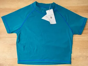 BuffBunny Energy Surf & Turf Short Sleeve Crop Top Size L Large NWT thumbnail 1
