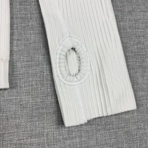 Lululemon Long Sleeve Shirt Womens Small White Textured Knit Thumbholes Yoga thumbnail 2