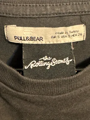 Pull&Bear Black Rolling Stones Logo‎ Tee thumbnail 2