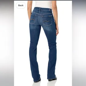 7 For All ManKind womens bootcut size 24 midnight rain thumbnail 2