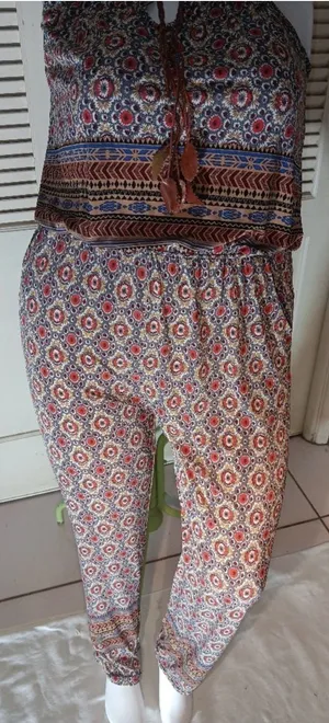 Funky, Colorful Jumpsuit, Excellent Condition, Size Large thumbnail 1