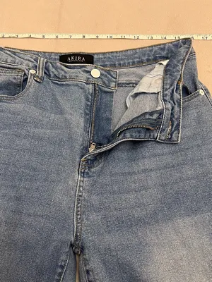 Akira Women's Wide Leg Jeans Size 31 Blue Denim High Rise Casual thumbnail 7