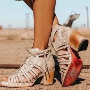 Like New FreeBird by Steven Leather Wazee Heeled Sandals Size thumbnail 11