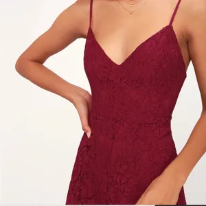 Lulus One Wish Burgundy Lace Midi Dress thumbnail 12